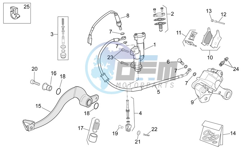 Rear brake system