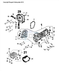 DJANGO 50 4T EVASION drawing CRANKCASE