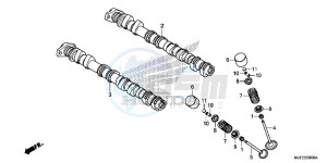 CB650FAJ CB650F 2ED drawing CAMSHAFT/VALVE