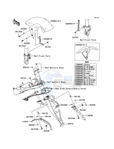 Z750_ABS ZR750M7F GB XX (EU ME A(FRICA) drawing Fenders