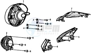 CROX 50 (AE05W6-NL) (L5-M1) drawing HEADLIGHT COMPLETE