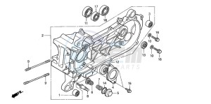 SCV100 LEAD drawing LEFT CRANKCASE