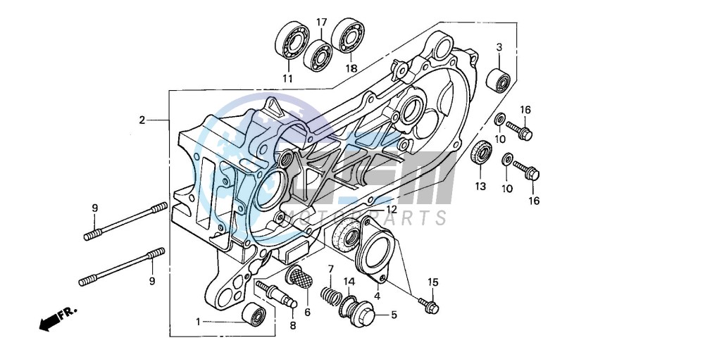 LEFT CRANKCASE