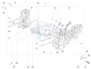 946 150 4T 3V ABS ARMANI (NAFTA) drawing Crankcase