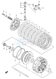 DR-Z400 (E3-E28) drawing CLUTCH