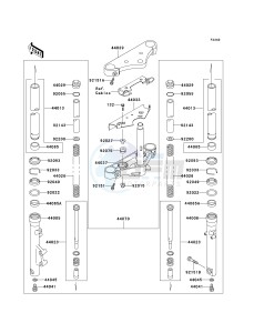 EN 500 C [VULCAN 500 LTD] (C10) C10 drawing FRONT FORK