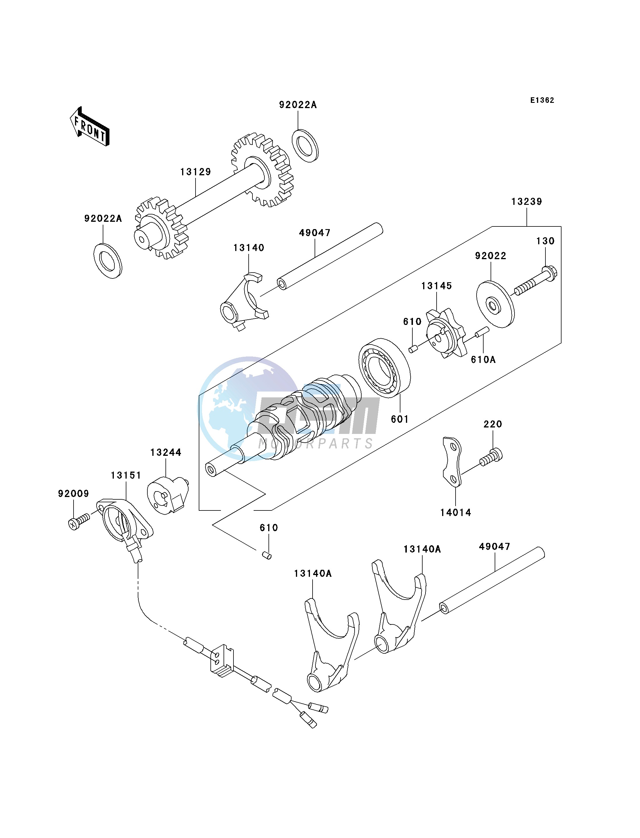 GEAR CHANGE DRUM_SHIFT FORK-- S- -