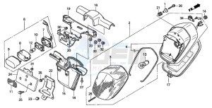 GL1500C VALKYRIE drawing TAILLIGHT (2)