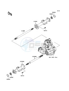 MULE_610_4X4 KAF400AFF EU drawing Rear Axle