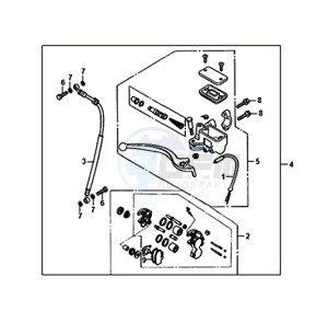 FIDDLE II 50 (25 KM/H) (AF05W4-NL) (E4) (L8-M0) drawing FRONT BRAKE MASTER CYLINDER / FIDDLE II 50 (25 KM/H) (AF05W4-NL) (E4) (L8-M0)