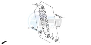 TRX350TM FOURTRAX 350 drawing REAR CUSHION