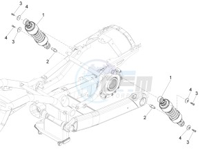 California 1400 Corazzieri 1380 drawing Shock absorber