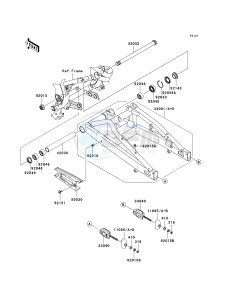 ER 650 A [ER-6N (AUSTRALIAN] (A6F-A8F) A6F drawing SWINGARM