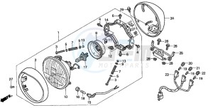 GL1500CD drawing HEADLIGHT (2)