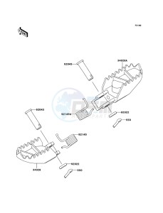 KX85_/_KX85_II KX85ABF EU drawing Footrests