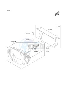 KSF 400 A [KFX400) (A1-A3) [KFX400) drawing TAILLIGHT-- S- --- CA,US- -