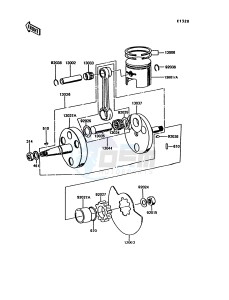 KE 100 B [KE100] (B11-B15) [KE100] drawing CRANKSHAFT_PISTON-- S- -