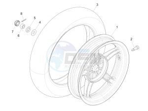 Liberty 125 4t Delivery e3 Single drawing Rear Wheel