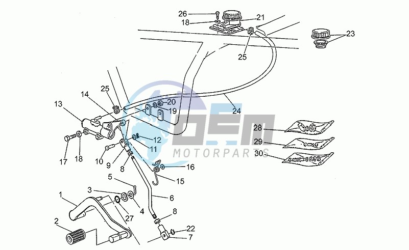 Rear master cylinder