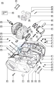 FLEXER_25-45kmh_K1-K3 50 K1-K3 drawing Crankcase-cylinder-piston