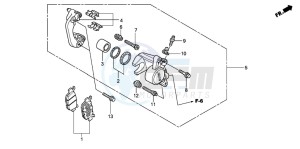 SH300 drawing REAR BRAKE CALIPER