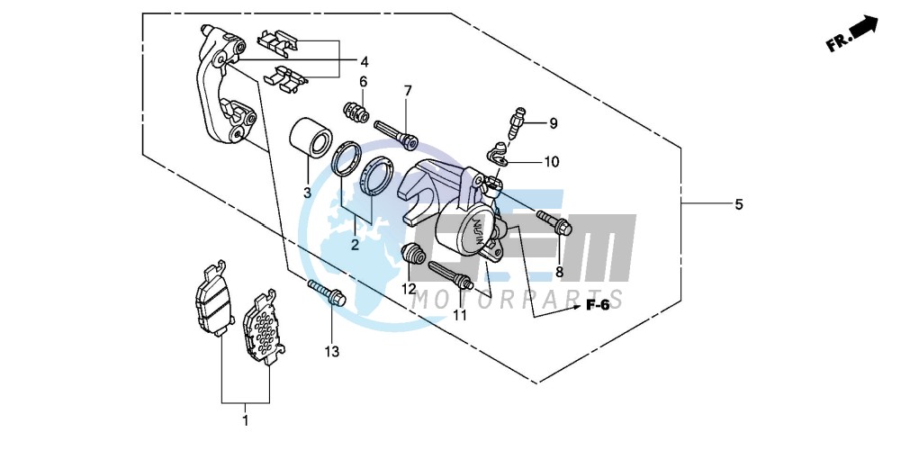 REAR BRAKE CALIPER