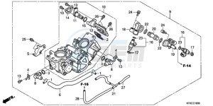 VTR2509 France - (F / CMF LL MK) drawing THROTTLE BODY