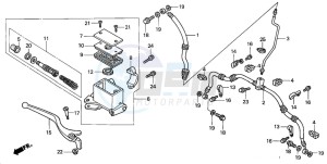 TRX350TM RANCHER drawing FR. BRAKE MASTER CYLINDER