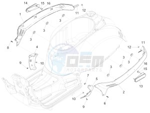 GTS 300 4T 4V IE ABS E3-E4 (NAFTA) drawing Side cover - Spoiler