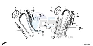 VT750C2BE Shadow - VT750C2B-E UK - (E) drawing CAM CHAIN