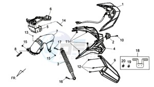 JET 4 50cc 45KMH drawing TAIL LIGHT - REAR SUSPENSION