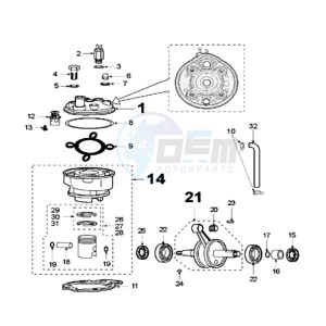 XR6 E2 drawing CRANKSHAFT AND CYLINDER