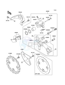 KX250 KX250R6F EU drawing Rear Brake