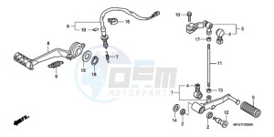 CB600FA39 UK - (E / ABS MKH ST) drawing PEDAL