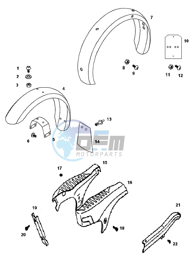 Mudguards-rearshield