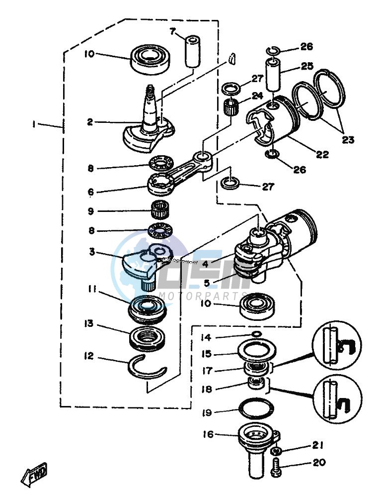 CRANKSHAFT--PISTON