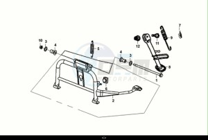 JET 14 50 (XC05W2-NL) (E5) (M1) drawing MAIN STAND - KICK STARTER ARM