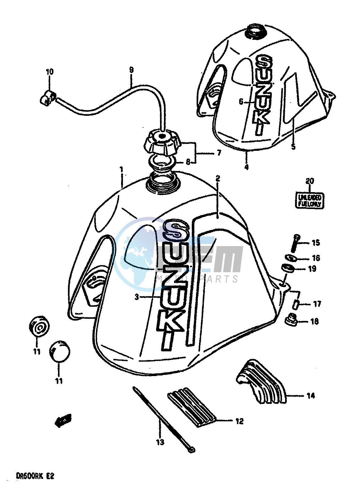 FUEL TANK (MODEL G H)