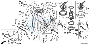 CBR1000RRD Fireblade - CBR1000RR UK - (E) drawing FUEL TANK/FUEL PUMP