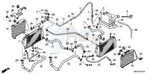 GL1800G GOLDWING 2ED drawing RADIATOR (GL1800C/D/E/F/G)