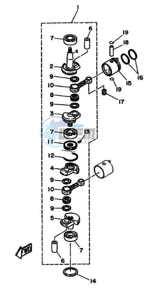 CRANKSHAFT--PISTON