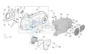 Scarabeo 125-250 e2 (eng. piaggio) drawing Variator cover