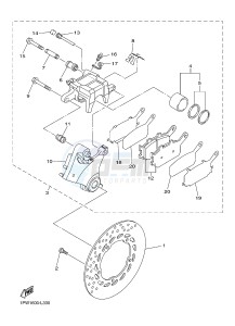 XJ6NA 600 XJ6-N (NAKED, ABS) (36B9 36BA) drawing REAR BRAKE CALIPER