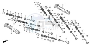 VFR800A drawing CAMSHAFT/VALVE (FRONT)