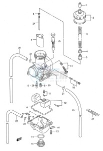 RM125 (E28) drawing CARBURETOR (MODEL R S)