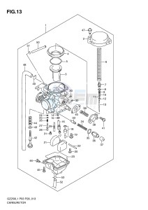 GZ250 (P3) drawing CARBURETOR (P33)