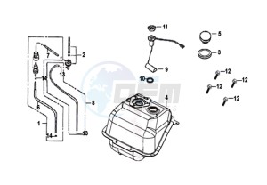 CROX 50 45KMH (L8 L9) EU EURO4 drawing FUEL TANK -  FUEL GAUGE