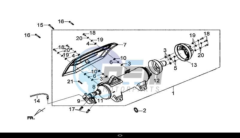 MUFFLER ASSY / GTS 300I ABS (LN30W9-EU) (L7-M0)