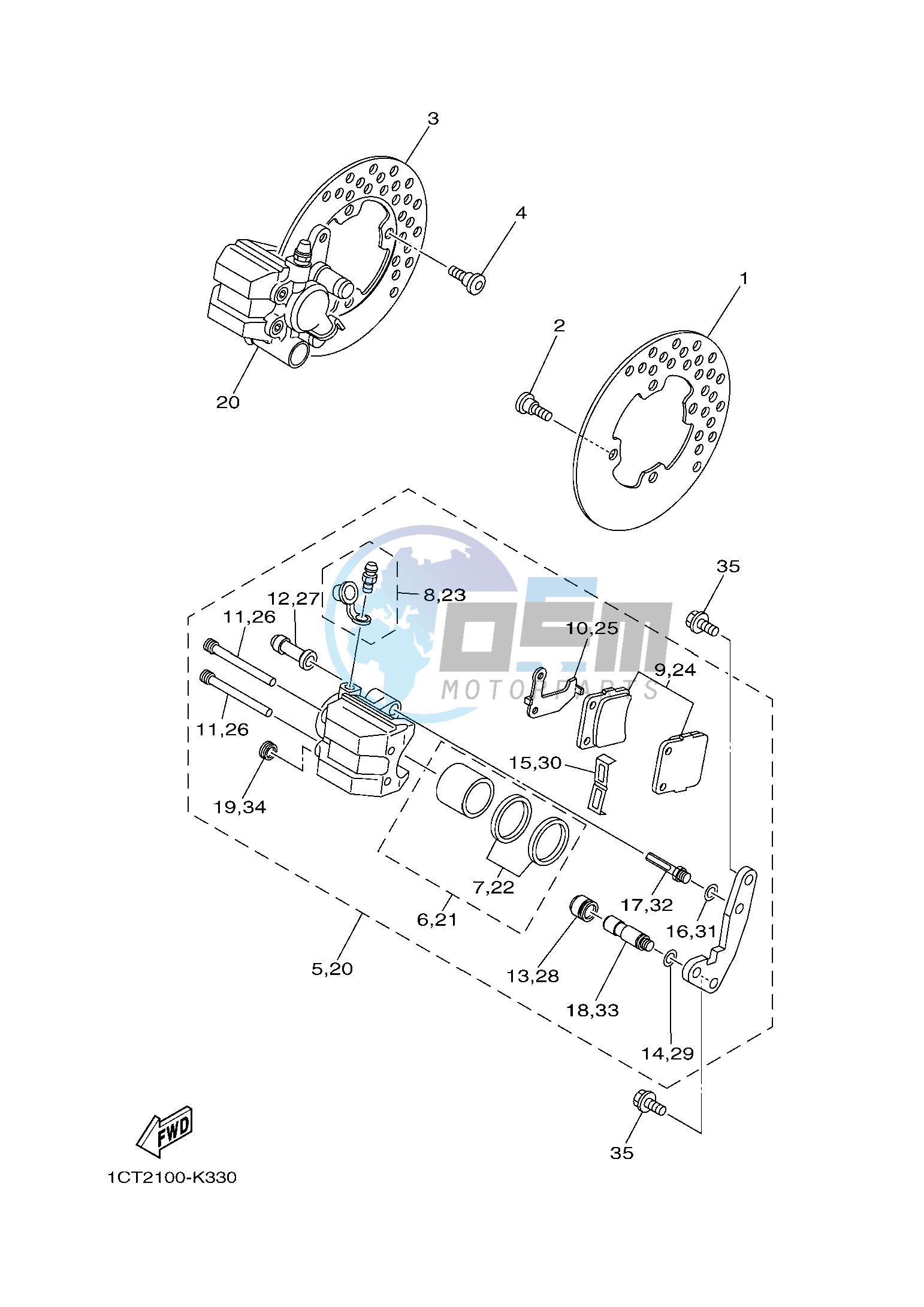 FRONT BRAKE CALIPER