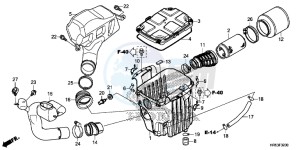 TRX500FM6F TRX500FM Australia - (U) drawing AIR CLEANER